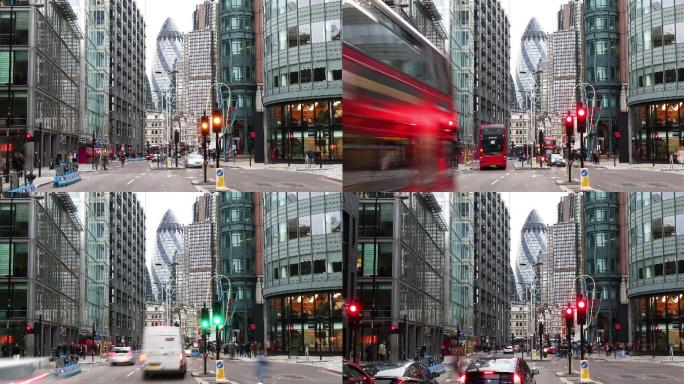 伦敦金融区交通景观