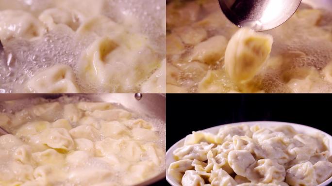 煮饺子慢动作视频素材