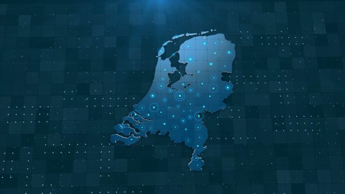 荷兰地图链接荷兰国家地图科技感地图欧洲国