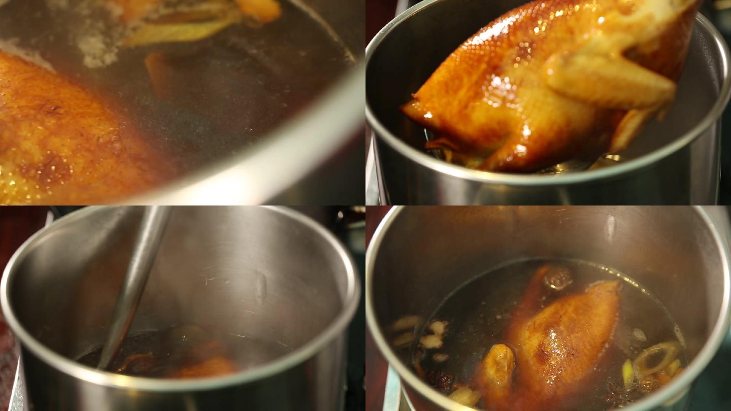 【镜头合集】大锅炖煮烧鸡熟食