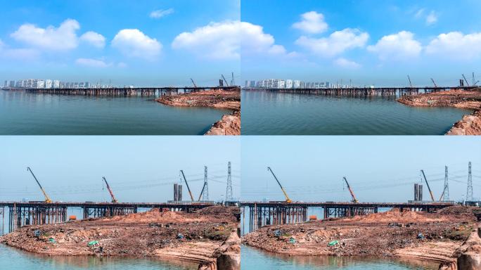 九龙湖跨江大桥建设