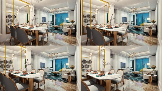 三维室内客厅建筑动画3d住宅