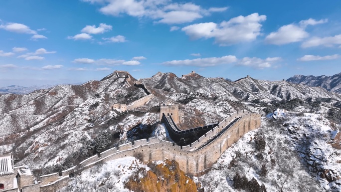 河北承德金山岭长城雪景