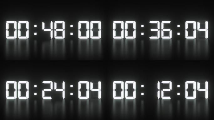 秒表60秒文字特效视频简约