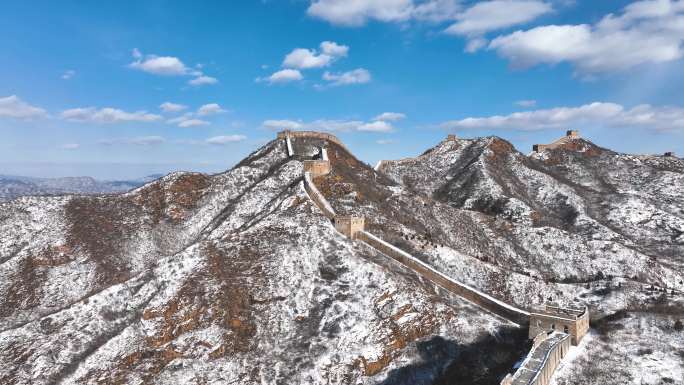 河北承德金山岭长城雪景