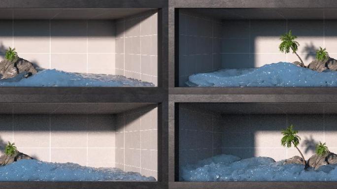 裸眼3D水缸三维动画