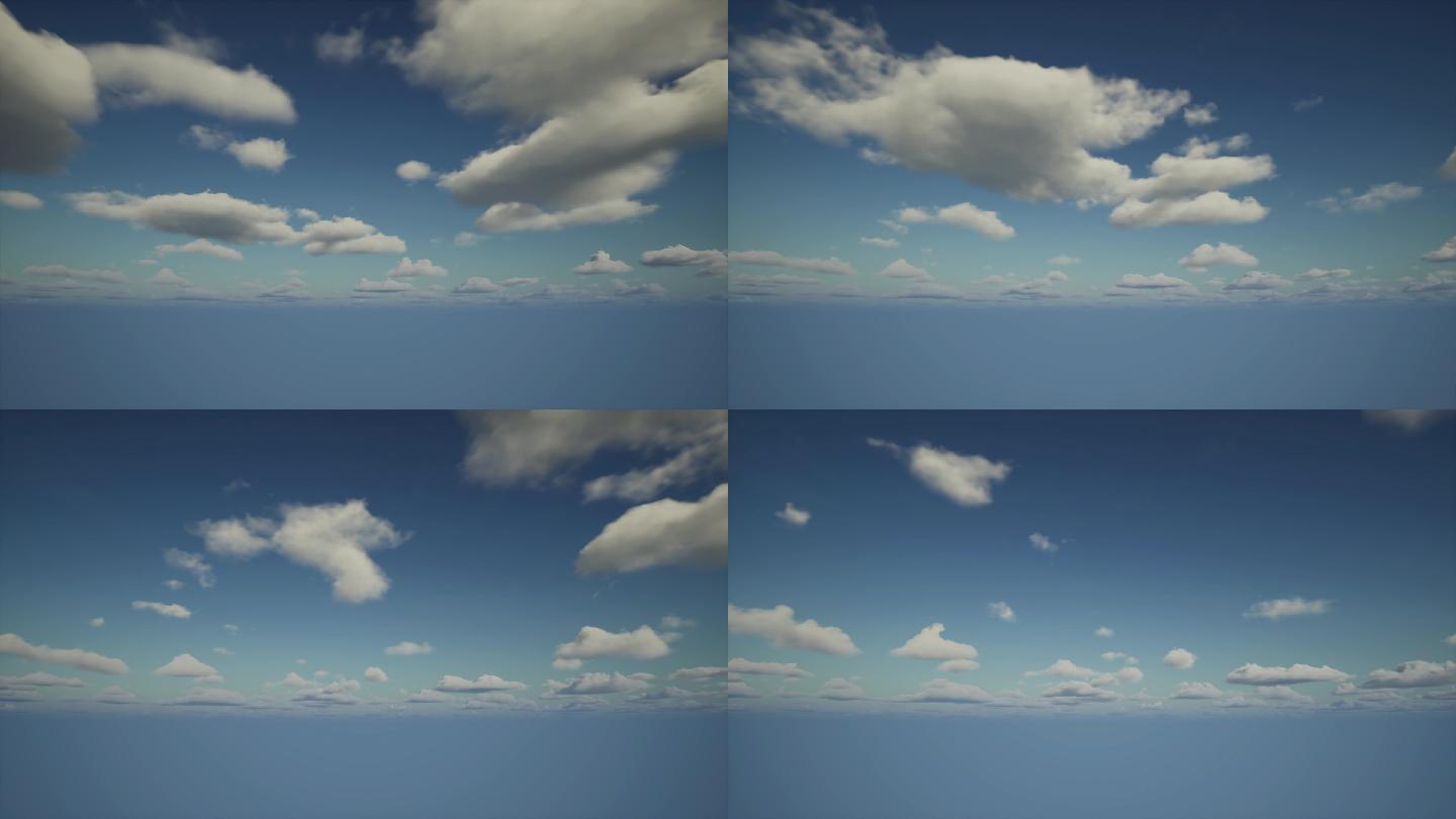 4K动态天空蓝天白云