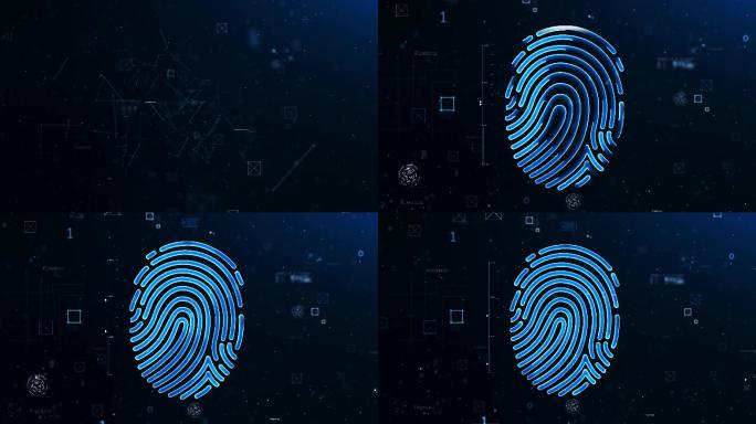 指纹识别科技智能智慧安全信息扫描