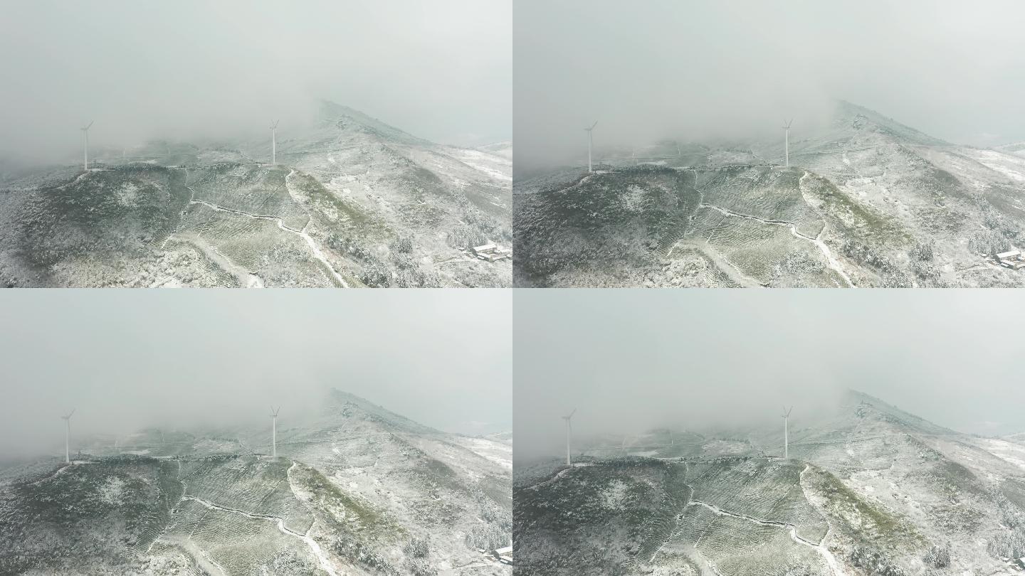 东白山冬季风光4K航拍