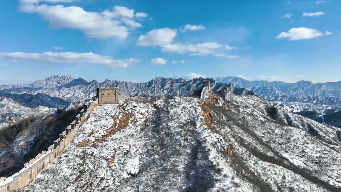 河北承德金山岭长城雪景