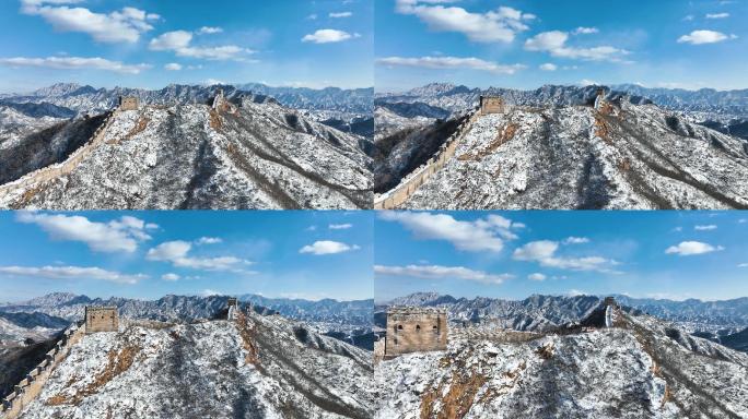 河北承德金山岭长城雪景