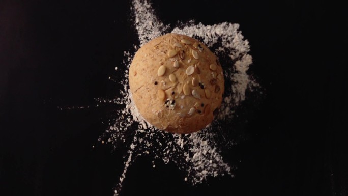 面包餐包美食无糖面粉高速升格