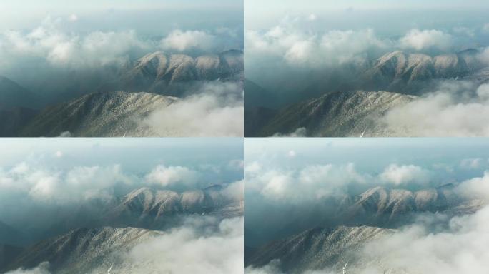 东阳东白山雪景云海风光