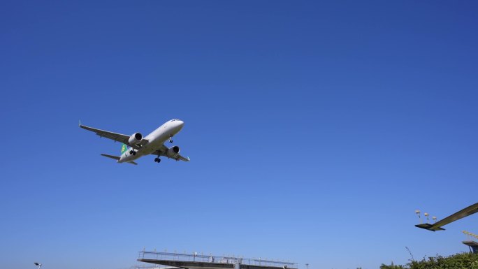 春秋航空降落 旅游 飞机 降落机场