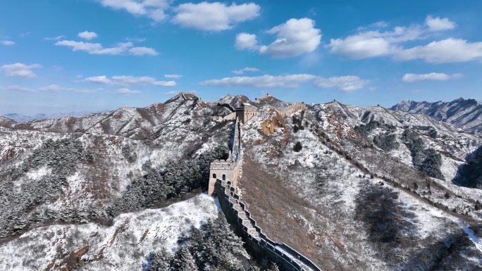 河北承德金山岭长城雪景