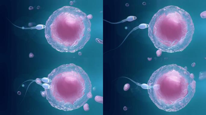 精子和人类卵子演示动画基因两性繁殖生育