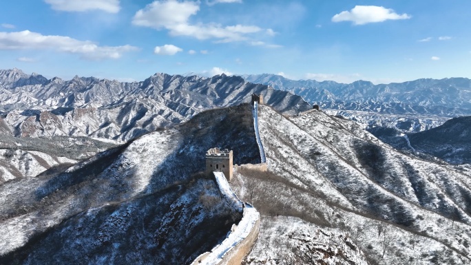 河北承德金山岭长城雪景