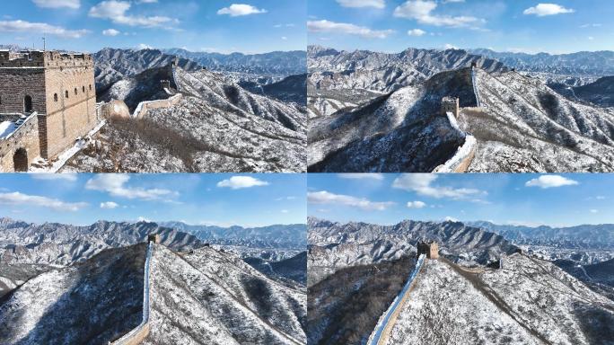 河北承德金山岭长城雪景