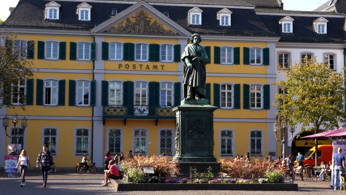 贝多芬雕像艺术家公园广场旅游旅行风光