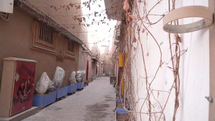 新疆喀什古城里的街道