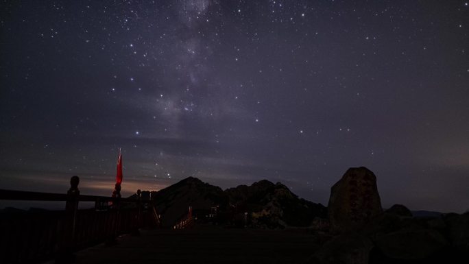 陕西宝鸡太白山星空银河延时4K