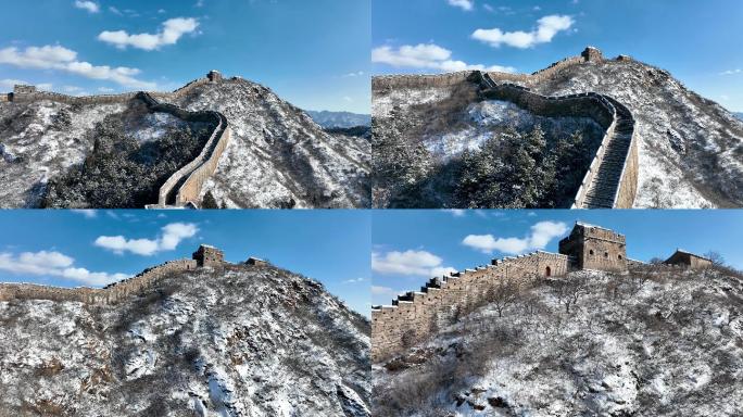 河北承德金山岭长城雪景