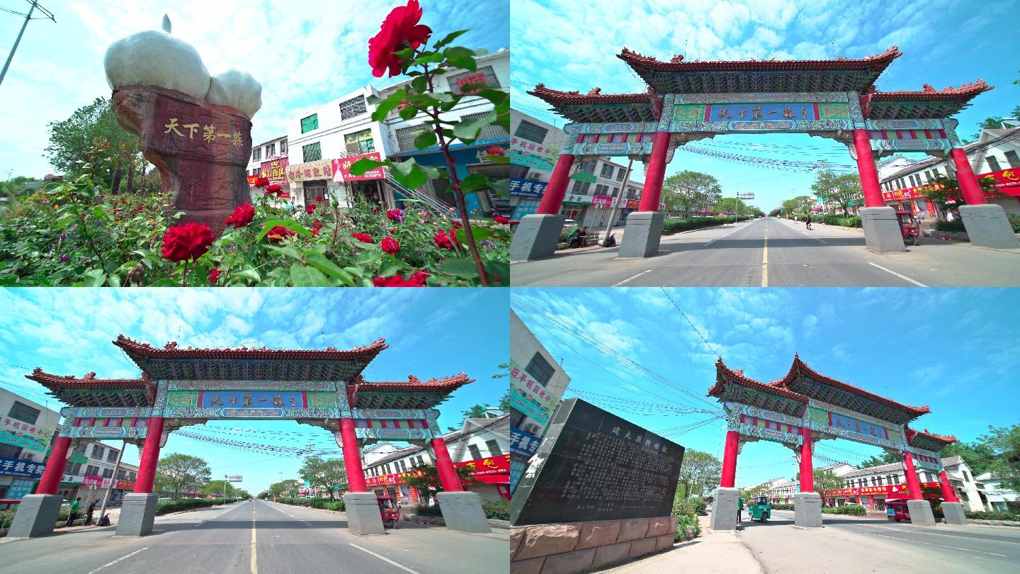 【4k】天下第一蒜标志,门楼