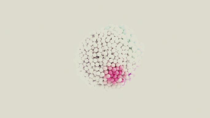抽象几何背景多球体粒子三维渲染