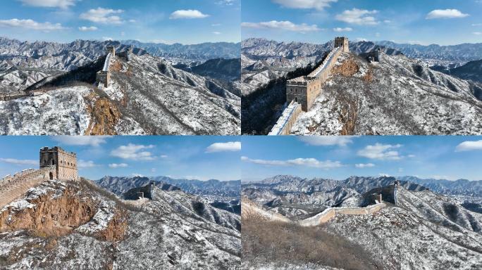 河北承德金山岭长城雪景