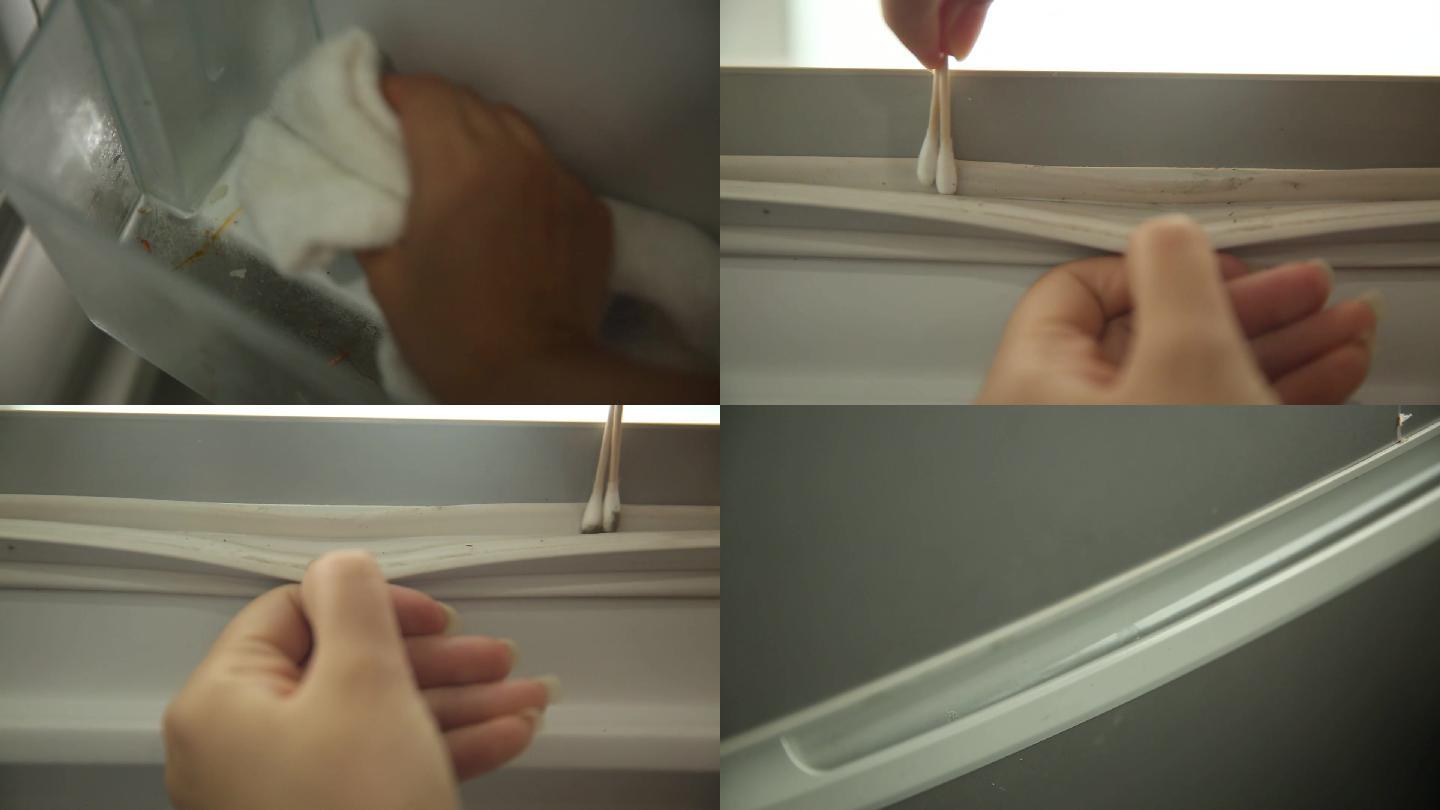 【镜头合集】棉签抹布清理冰箱