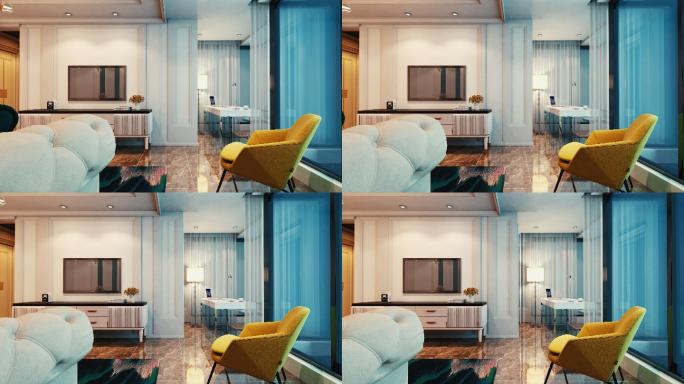 三维室内客厅建筑动画住宅3d