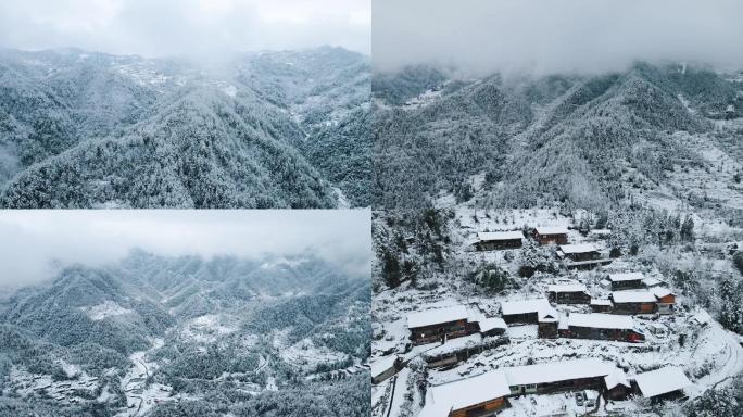 大山雪景 农村雪景 贵州的第一场雪