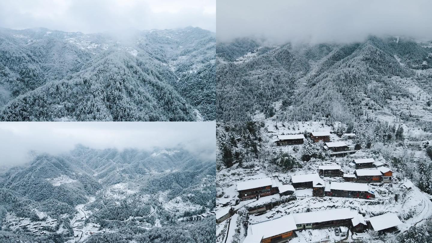 大山雪景 农村雪景 贵州的第一场雪