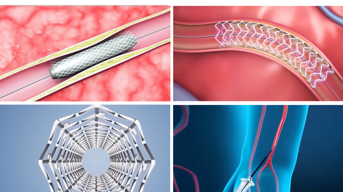 介入心脏支架手术动画视频素材