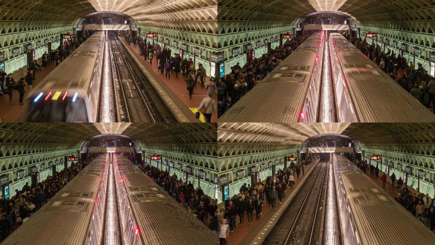 美国华盛顿特区地铁站的时间推移