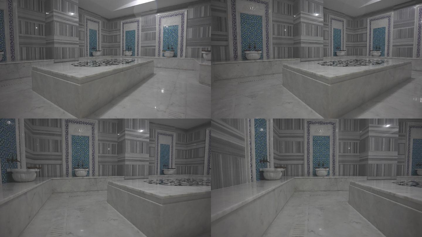 土耳其浴室内部休闲洗浴中心软装瓷砖装修装