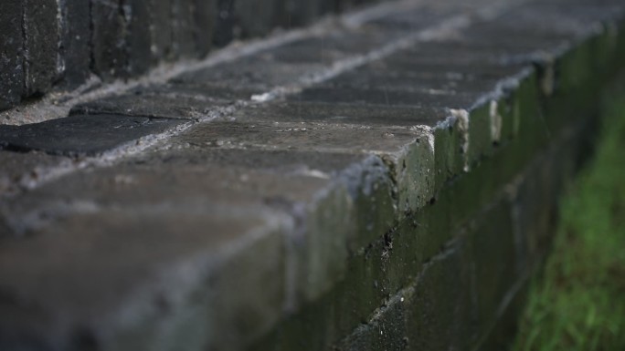 雨天 古建 筑意境 雨滴 环境