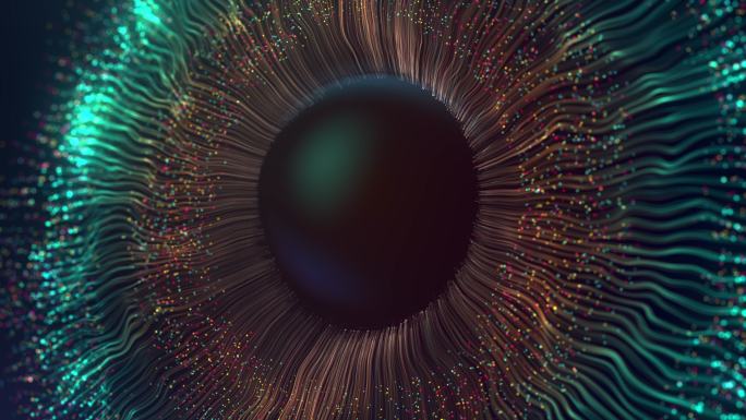 数码眼虹膜连接，抽象虹膜爆炸