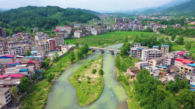 湖南隆回六都寨 河流 水库