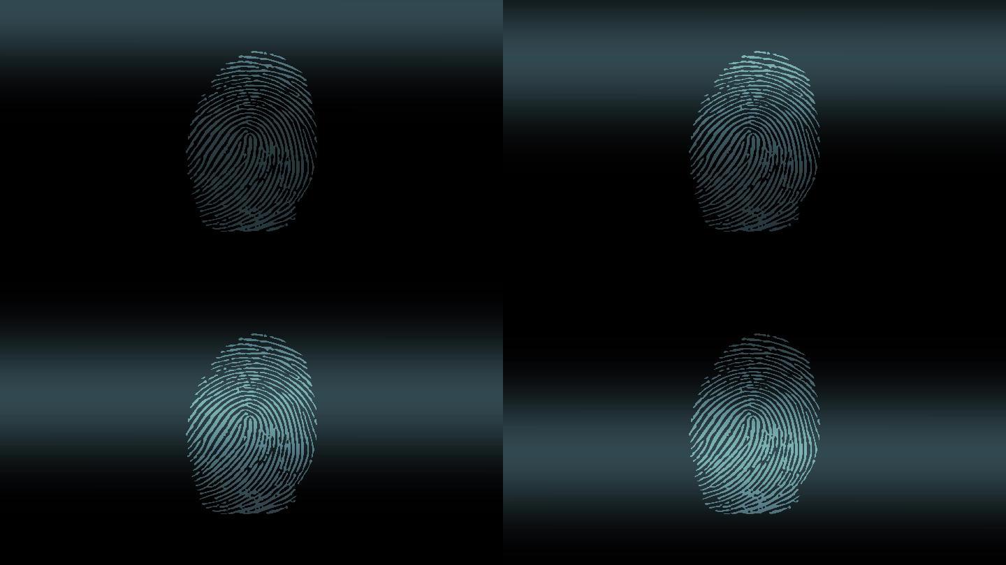 指纹识别扫描动画科技验证取证个人信息