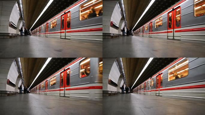 地铁站公共出行实拍视频空镜头