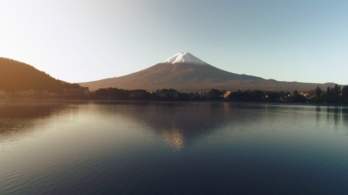 日本富士山与川口子湖