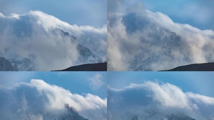 新疆天山云雾缭绕延时