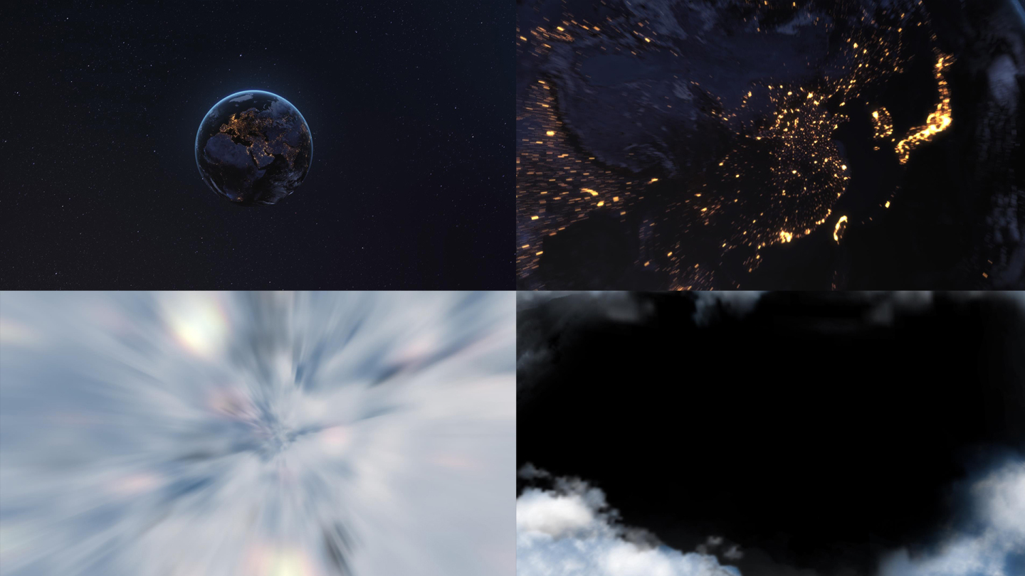 地球俯冲穿梭云层(带通道)