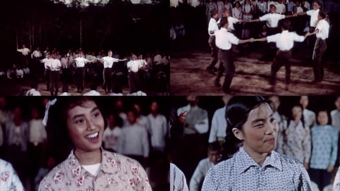 厦门部队官兵群众联欢舞会军民融合50年代