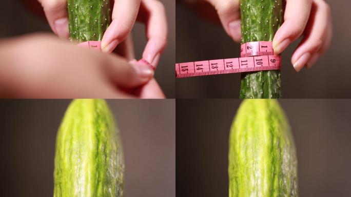 【镜头合集】测量黄瓜粗细