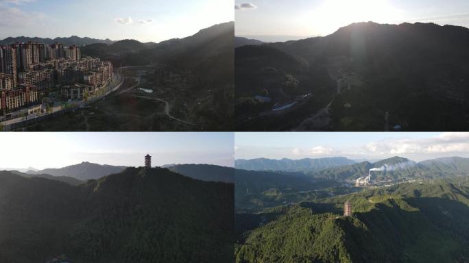 贵州 高山 旅游 航拍 城市