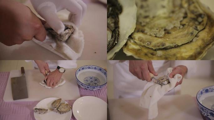 【镜头合集】厨师开生蚝牡蛎2