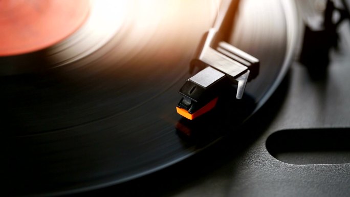 黑胶唱机唱片机古典古风仪式感