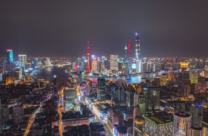上海城市夜景延时